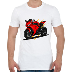PRINTFASHION sport motor - Férfi póló - Fehér
