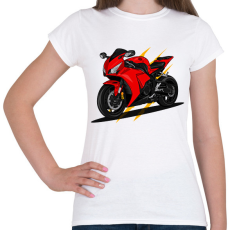 PRINTFASHION sport motor - Női póló - Fehér