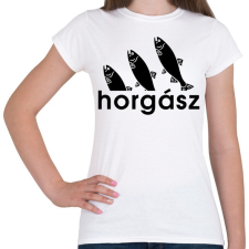 PRINTFASHION Sporthorgász - Női póló - Fehér női póló