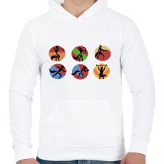 PRINTFASHION Sportosróka - Férfi kapucnis pulóver - Fehér