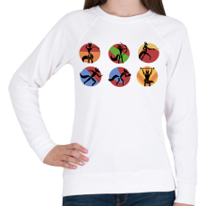 PRINTFASHION Sportosróka - Női pulóver - Fehér