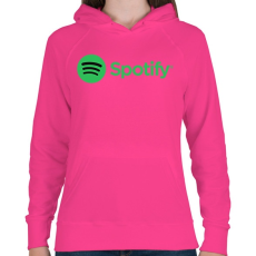 PRINTFASHION Spotify - Női kapucnis pulóver - Fukszia
