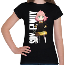 PRINTFASHION Spy x Family - Anya Forger - Női póló - Fekete női póló