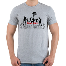 PRINTFASHION Squad Goals - Férfi póló - Sport szürke