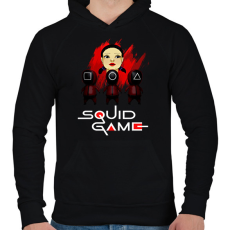 PRINTFASHION squid game2 - Férfi kapucnis pulóver - Fekete