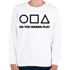 PRINTFASHION SQUID GAME 3 - Gyerek pulóver - Fehér