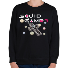 PRINTFASHION Squid Game 3 - Gyerek pulóver - Fekete gyerek pulóver, kardigán
