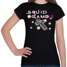 PRINTFASHION Squid Game 3 - Női póló - Fekete