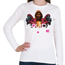PRINTFASHION Squid game boss and soldiers 2 - Női hosszú ujjú póló - Fehér