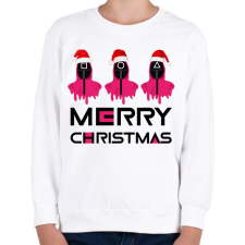 PRINTFASHION Squid Game Christmas - Gyerek pulóver - Fehér gyerek pulóver, kardigán