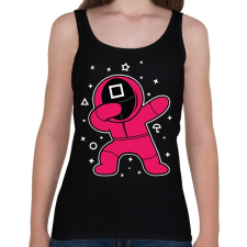 PRINTFASHION Squid Game Dab négyszög fehér - Női atléta - Fekete női trikó