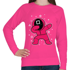 PRINTFASHION Squid Game Dab négyszög fehér - Női pulóver - Fukszia