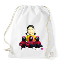 PRINTFASHION Squid game doll and soldiers 2 - Sportzsák, Tornazsák - Fehér tornazsák
