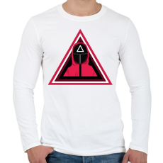 PRINTFASHION Squid game - Férfi hosszú ujjú póló - Fehér