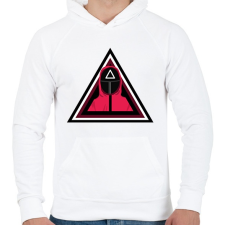 PRINTFASHION Squid game - Férfi kapucnis pulóver - Fehér férfi pulóver, kardigán