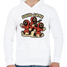 PRINTFASHION squid game - Férfi kapucnis pulóver - Fehér