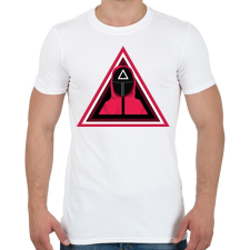 PRINTFASHION Squid game - Férfi póló - Fehér férfi póló