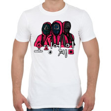 PRINTFASHION Squid Game - Férfi póló - Fehér férfi póló