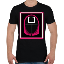 PRINTFASHION Squid Game - Férfi póló - Fekete férfi póló