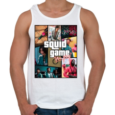 PRINTFASHION Squid Game GTA - Férfi atléta - Fehér atléta, trikó