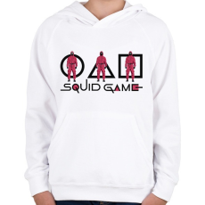 PRINTFASHION Squid Game - Gyerek kapucnis pulóver - Fehér