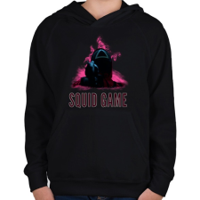 PRINTFASHION squid game - Gyerek kapucnis pulóver - Fekete gyerek pulóver, kardigán