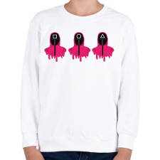 PRINTFASHION Squid Game - Gyerek pulóver - Fehér gyerek pulóver, kardigán