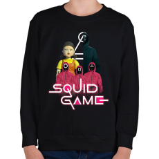 PRINTFASHION Squid game - Gyerek pulóver - Fekete