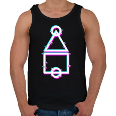 PRINTFASHION Squid Game Logo - Férfi atléta - Fekete