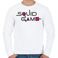PRINTFASHION Squid Game - Logo - Férfi pulóver - Fehér férfi pulóver, kardigán