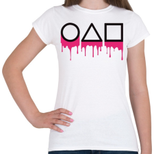 PRINTFASHION Squid game logo - Női póló - Fehér női póló