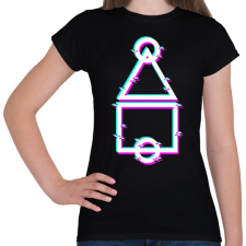PRINTFASHION Squid Game Logo - Női póló - Fekete női póló