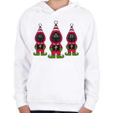 PRINTFASHION Squid Game Manók - Gyerek kapucnis pulóver - Fehér