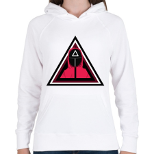 PRINTFASHION Squid game - Női kapucnis pulóver - Fehér női pulóver, kardigán