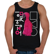 PRINTFASHION Squid game -nyerd meg az életed 03 - Férfi atléta - Fekete atléta, trikó