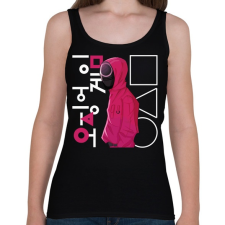 PRINTFASHION Squid game -nyerd meg az életed 03 - Női atléta - Fekete női trikó