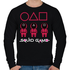 PRINTFASHION Squid game - nyerd meg az életed 04 - Férfi pulóver - Fekete