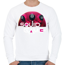 PRINTFASHION Squid game - nyerd meg az életed - Férfi pulóver - Fehér