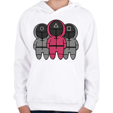PRINTFASHION Squid Game - Nyerd meg az életed - Gyerek kapucnis pulóver - Fehér gyerek pulóver, kardigán