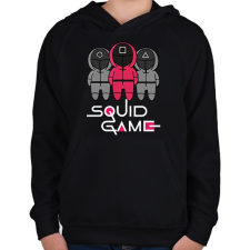 PRINTFASHION Squid Game - Nyerd meg az életed - Gyerek kapucnis pulóver - Fekete gyerek pulóver, kardigán