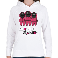 PRINTFASHION Squid Game - Nyerd meg az életed - Női kapucnis pulóver - Fehér