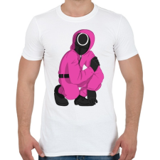PRINTFASHION Squid Game Soldier - Férfi póló - Fehér férfi póló