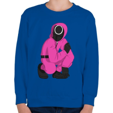PRINTFASHION Squid Game Soldier - Gyerek pulóver - Királykék gyerek pulóver, kardigán