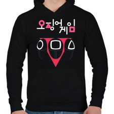 PRINTFASHION Squid Game - Soliders - Férfi kapucnis pulóver - Fekete férfi pulóver, kardigán