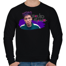 PRINTFASHION Squid game thanos - Férfi pulóver - Fekete