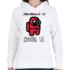 PRINTFASHION SquidMas is Among Us - Női kapucnis pulóver - Fehér
