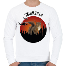PRINTFASHION Squirzilla - Férfi pulóver - Fehér