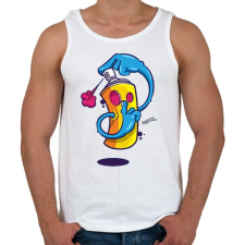 PRINTFASHION ssssshhhh - Férfi atléta - Fehér atléta, trikó