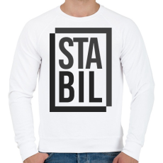 PRINTFASHION Stabil - Férfi pulóver - Fehér