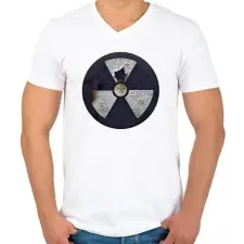 PRINTFASHION Stalker Clear Sky Ikon - Férfi V-nyakú póló - Fehér férfi póló